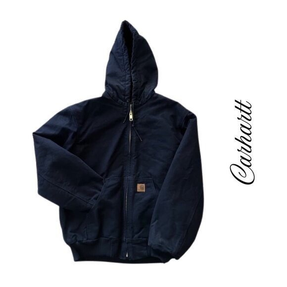NWOT Carhartt Navy Blue Duck Cloth Coat Jacket - Picture 2 of 10